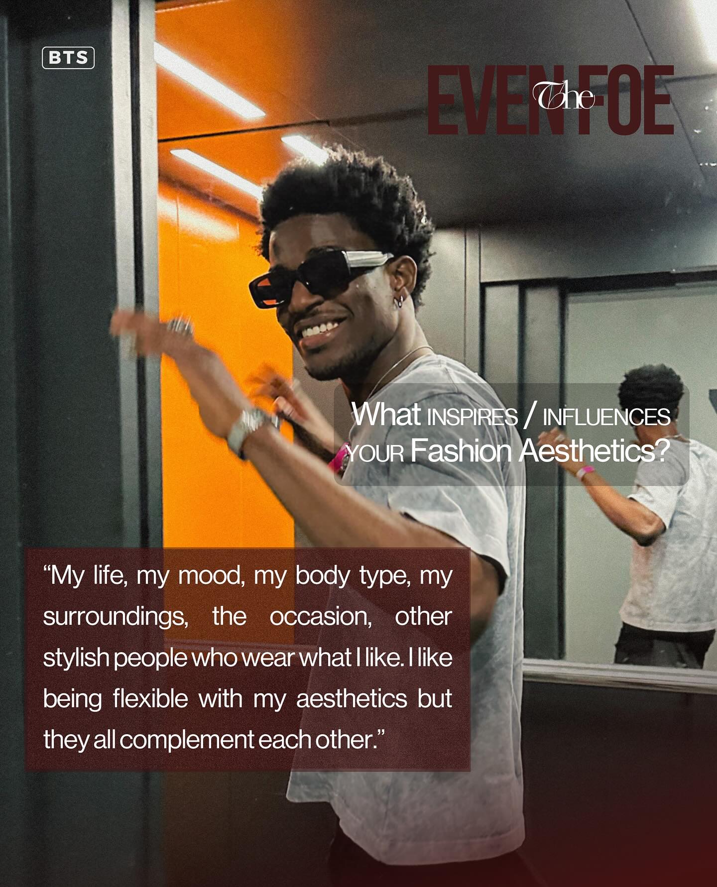 What's your take on creativity, music & fashion — do you think they're connected?